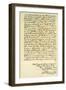 Letter from George Washington to the Earl of Buchan, Philadelphia, 22nd April 1793-null-Framed Giclee Print