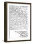 Letter from George Washington to the Earl of Buchan Stating the Principles for Future American…-null-Framed Giclee Print