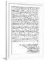 Letter from George Washington to the Earl of Buchan Stating the Principles for Future American…-null-Framed Giclee Print