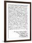 Letter from George Washington to the Earl of Buchan Stating the Principles for Future American…-null-Framed Giclee Print