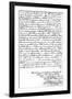 Letter from George Washington to the Earl of Buchan Stating the Principles for Future American…-null-Framed Giclee Print