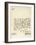 Letter from Henry Fielding to Hutton Perkins, 25th November 1750-Henry Fielding-Framed Giclee Print