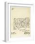 Letter from Henry Fielding to Hutton Perkins, 25th November 1750-Henry Fielding-Framed Giclee Print