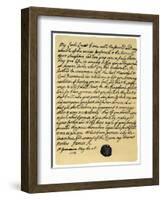 Letter from James Edward Stuart to Simon Fraser, Lord Lovat, St Germains, 3rd May 1703-James Stuart-Framed Giclee Print