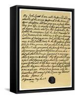 Letter from James Edward Stuart to Simon Fraser, Lord Lovat, St Germains, 3rd May 1703-James Stuart-Framed Stretched Canvas