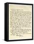 Letter from Jean Jaques Rousseau, 15th July 1764-Jean-Jacques Rousseau-Framed Stretched Canvas