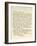 Letter from Jean Jaques Rousseau, 15th July 1764-Jean-Jacques Rousseau-Framed Giclee Print