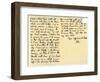 Letter from John Keats to His Sister, Fanny Keats, 14th August 1820-John Keats-Framed Giclee Print