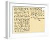 Letter from John Keats to His Sister, Fanny Keats, 14th August 1820-John Keats-Framed Giclee Print