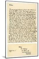 Letter from Jonathan Swift to Henrietta Howard, 21st November 1730-Jonathan Swift-Mounted Giclee Print