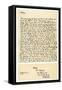 Letter from Jonathan Swift to Henrietta Howard, 21st November 1730-Jonathan Swift-Framed Stretched Canvas