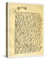 Letter from Lady Jane Grey to William Parr, 10th July 1553-Jane, Lady Grey-Stretched Canvas