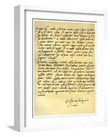 Letter from Michelangelo Buonarroti to His Father, June 1508-Michelangelo Buonarroti-Framed Giclee Print