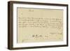 Letter from Mozart to a Freemason, January 1786-Wolfgang Amadeus Mozart-Framed Premium Giclee Print