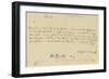 Letter from Mozart to a Freemason, January 1786-Wolfgang Amadeus Mozart-Framed Premium Giclee Print