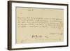 Letter from Mozart to a Freemason, January 1786-Wolfgang Amadeus Mozart-Framed Giclee Print