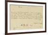 Letter from Mozart to a Freemason, January 1786-Wolfgang Amadeus Mozart-Framed Giclee Print