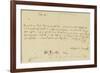 Letter from Mozart to a Freemason, January 1786-Wolfgang Amadeus Mozart-Framed Giclee Print