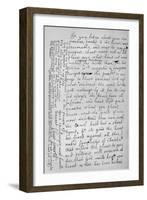Letter from Oliver Cromwell, 17th Century (1899)-Oliver Cromwell-Framed Giclee Print
