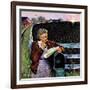 "Letter from Overseas," May 8, 1943-John Falter-Framed Giclee Print