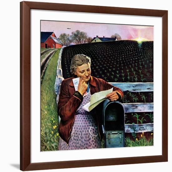 "Letter from Overseas," May 8, 1943-John Falter-Framed Giclee Print