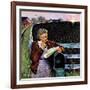 "Letter from Overseas," May 8, 1943-John Falter-Framed Giclee Print