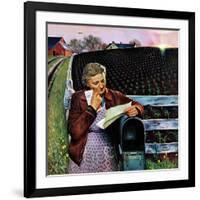 "Letter from Overseas," May 8, 1943-John Falter-Framed Giclee Print