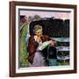 "Letter from Overseas," May 8, 1943-John Falter-Framed Giclee Print