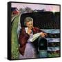 "Letter from Overseas," May 8, 1943-John Falter-Framed Stretched Canvas