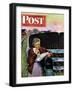 "Letter from Overseas," Saturday Evening Post Cover, May 8, 1943-John Falter-Framed Giclee Print