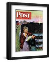 "Letter from Overseas," Saturday Evening Post Cover, May 8, 1943-John Falter-Framed Premium Giclee Print