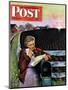 "Letter from Overseas," Saturday Evening Post Cover, May 8, 1943-John Falter-Mounted Giclee Print