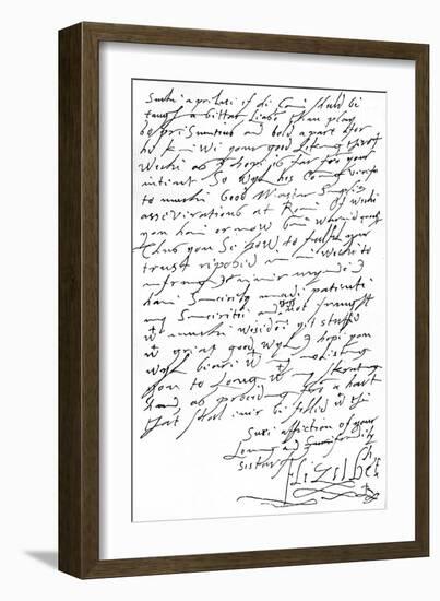 Letter from Queen Elizabeth I to King James VI of Scotland (Later James I of England) Written 11…-null-Framed Giclee Print