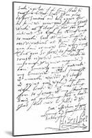 Letter from Queen Elizabeth I to King James VI of Scotland (Later James I of England) Written 11…-null-Mounted Giclee Print