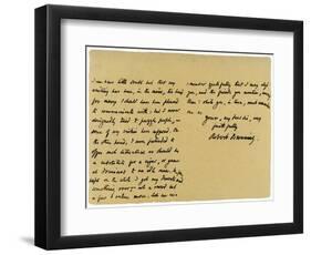 Letter from Robert Browning to William G Kingsland, 27th November 1868-Robert Browning-Framed Giclee Print