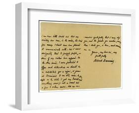 Letter from Robert Browning to William G Kingsland, 27th November 1868-Robert Browning-Framed Giclee Print
