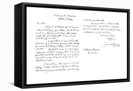 'Letter from Samuel Prout', 1843 (1915)-Samuel Prout-Framed Stretched Canvas