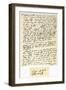 Letter from Sir Francis Drake to William Cecil, Lord High Treasurer, 26th July 1586-Francis Drake-Framed Giclee Print