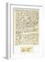 Letter from Sir Francis Drake to William Cecil, Lord High Treasurer, 26th July 1586-Francis Drake-Framed Giclee Print