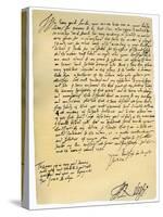 Letter from Sir Walter Raleigh to Robert Dudley, Earl of Leicester, 29th March 1586-Walter Raleigh-Stretched Canvas