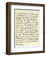 Letter from Thomas Gainsborough to Lord Hardwicke, C1760-1770-Thomas Gainsborough-Framed Giclee Print