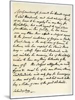 Letter from Thomas Gainsborough to Lord Hardwicke, C1760-1770-Thomas Gainsborough-Mounted Giclee Print