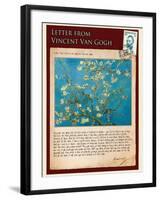 Letter from Vincent: Almond Blossom, C1890-Vincent van Gogh-Framed Giclee Print