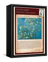 Letter from Vincent: Almond Blossom, C1890-Vincent van Gogh-Framed Stretched Canvas