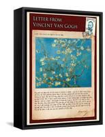 Letter from Vincent: Almond Blossom, C1890-Vincent van Gogh-Framed Stretched Canvas