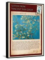 Letter from Vincent: Almond Blossom, C1890-Vincent van Gogh-Framed Stretched Canvas