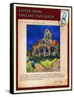 Letter from Vincent: Church at Auvers, C1890-Vincent van Gogh-Framed Stretched Canvas