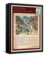 Letter from Vincent: Les Peiroulets Ravine-Vincent van Gogh-Framed Stretched Canvas