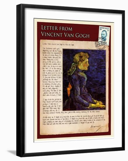 Letter from Vincent: Portrait of Adeline Ravoux-Vincent van Gogh-Framed Giclee Print