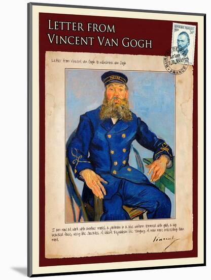 Letter from Vincent: Portrait of the Postman Joseph Roulin-Vincent van Gogh-Mounted Giclee Print